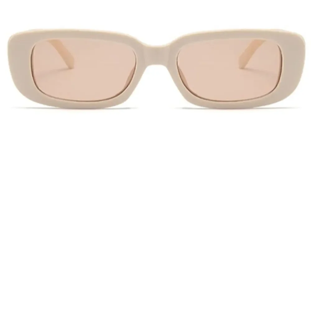 Beige Rectangle Sunglasses